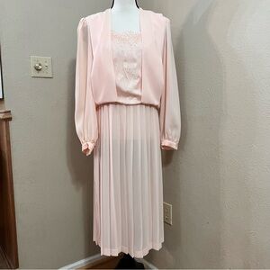 Vintage In The Mood pink chiffon dress